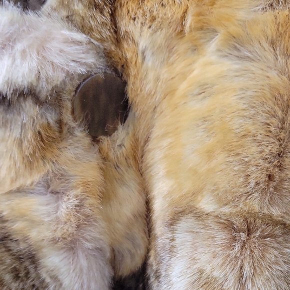 New Luxurious Red Fox Faux Fur Coat in Brown 2X - Picture 5 of 8